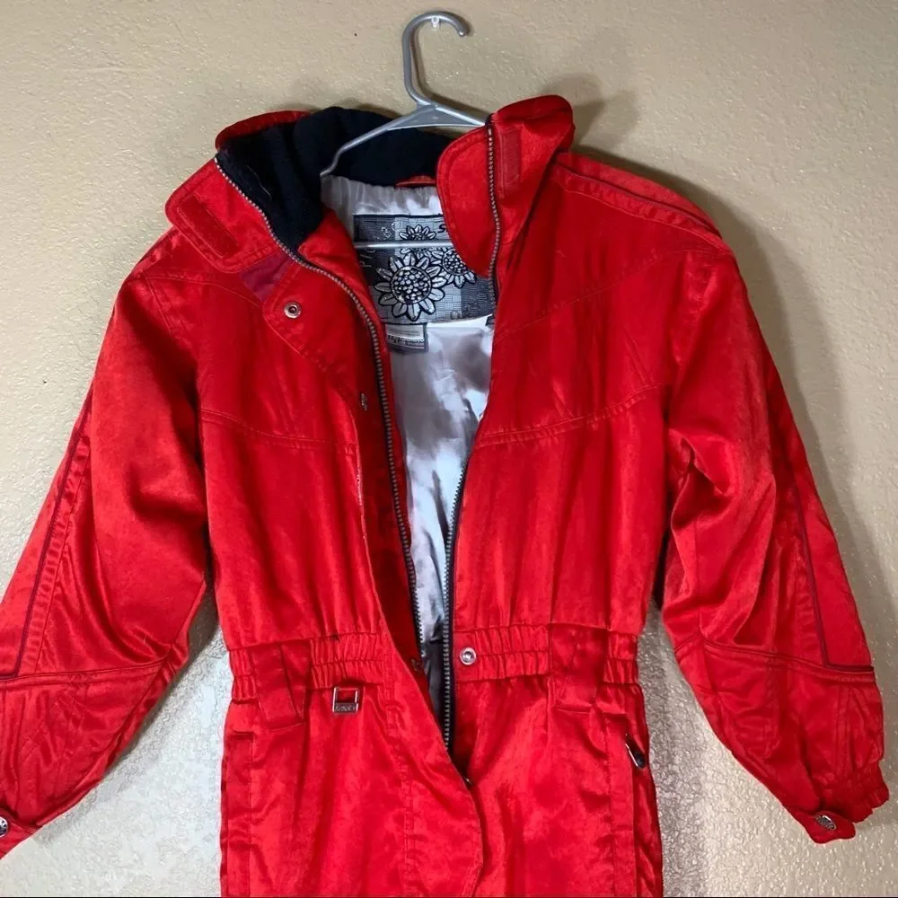 ‎Vintage Spyder Picabo big kid red snow suit
